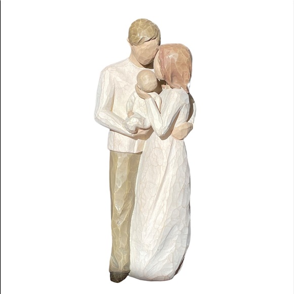 Willow Tree “Our Gift” Collectible Figurine Couple and Baby, 8.5”
